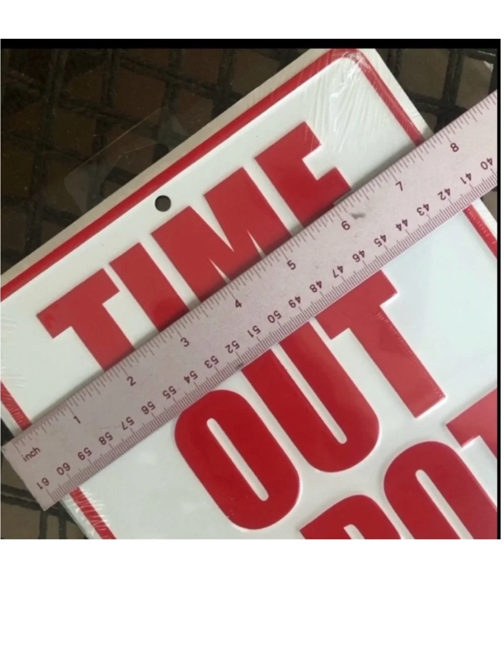 TIME OUT SPOT metal sign NWT funny sign Fun wall decor dorm garage man cave bar